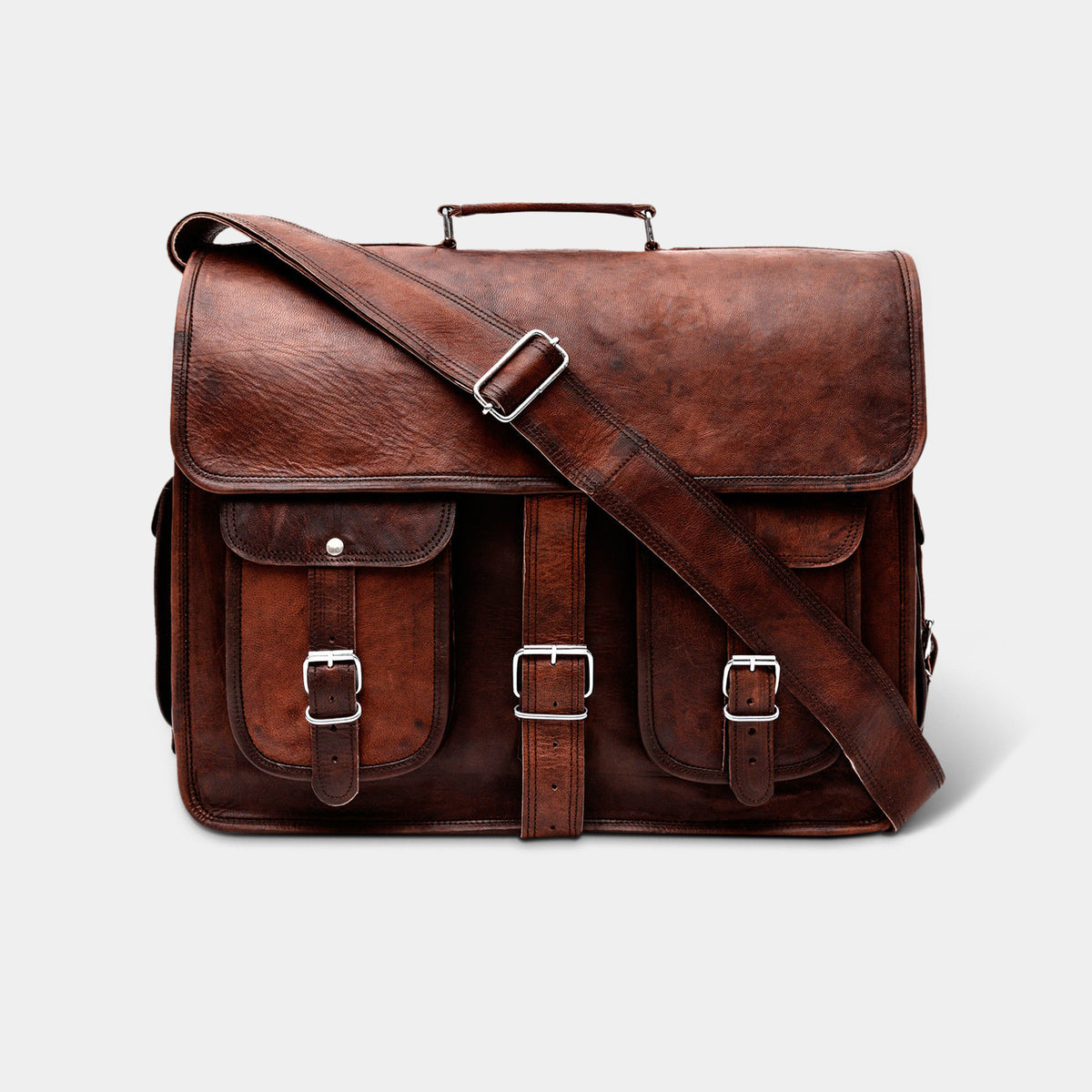 The Daily Leather Messenger Bag – MaheTri LLC