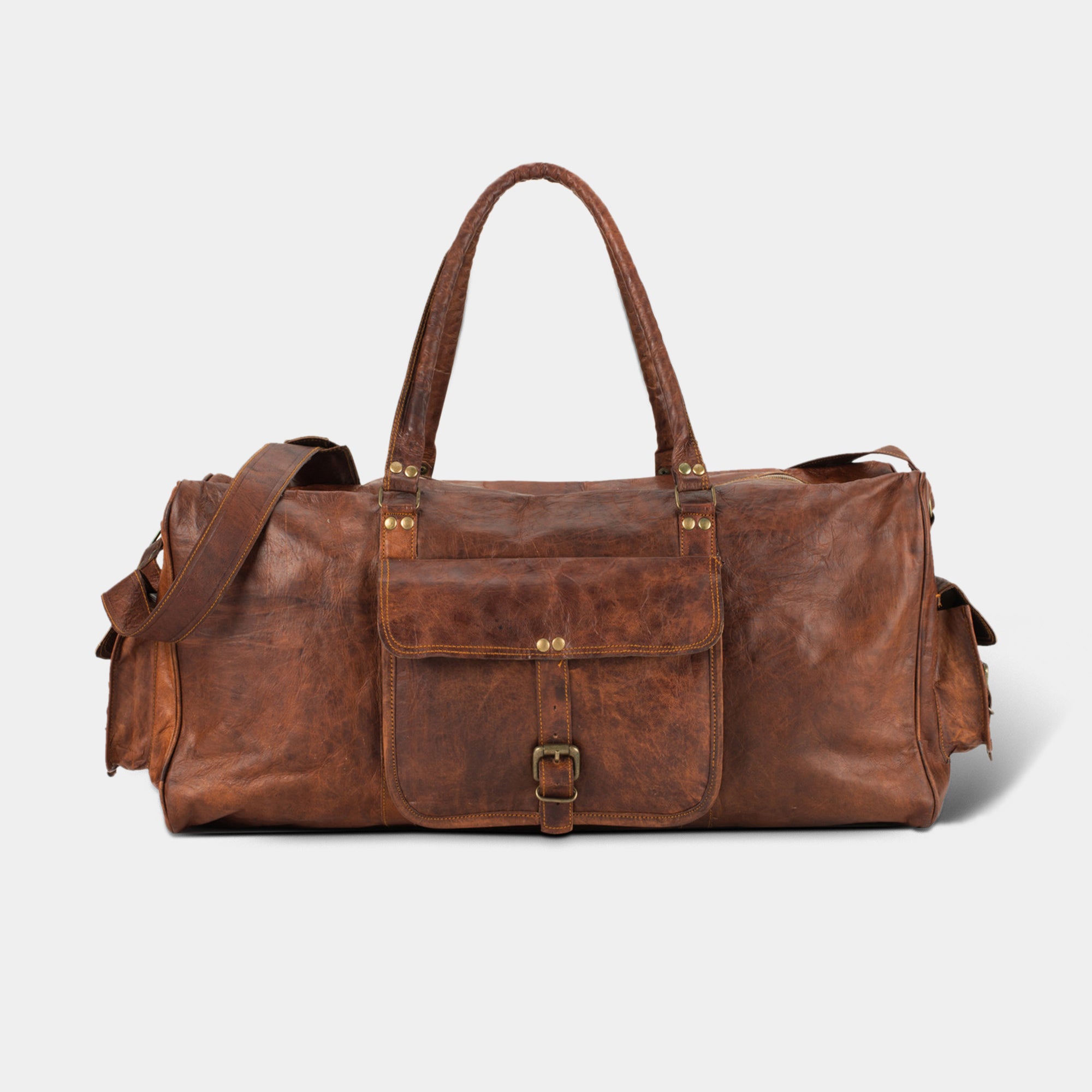 Portland Leather Weekender Travel Bag – MaheTri LLC