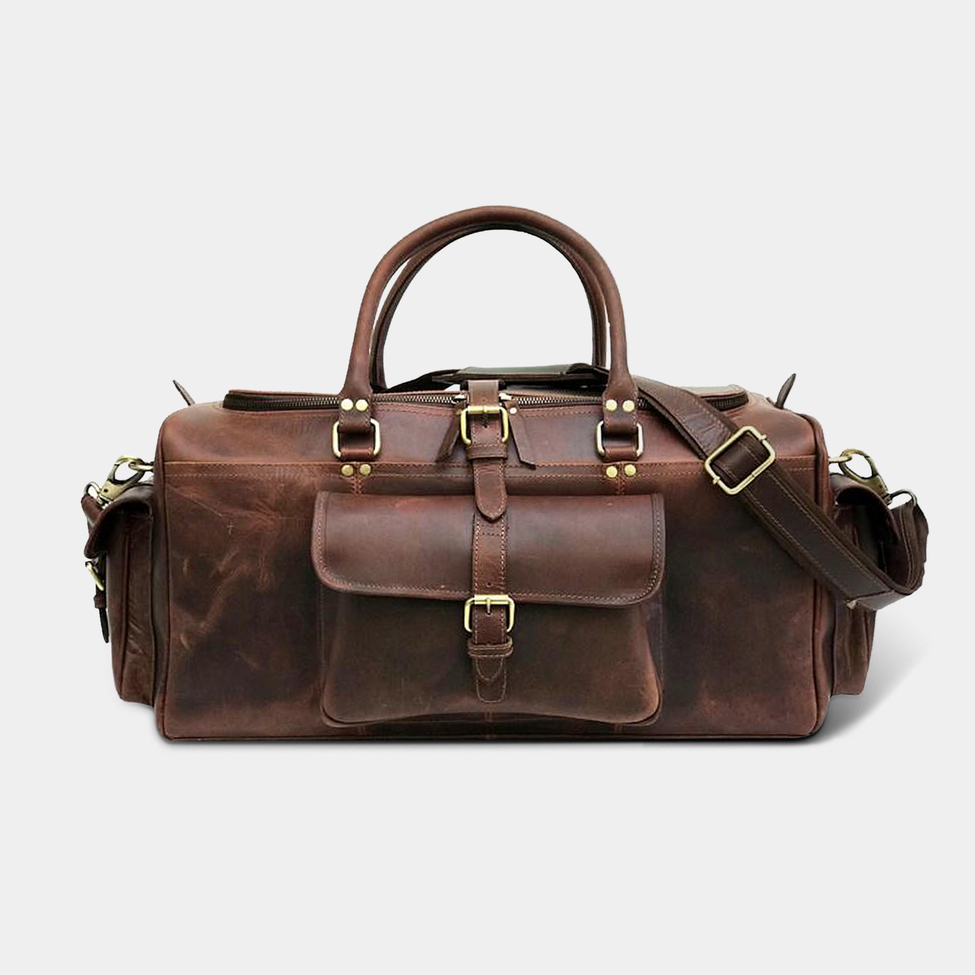 Buffalo Leather Duffle Bag Weekend Travel Aircabin Carryon Luggage