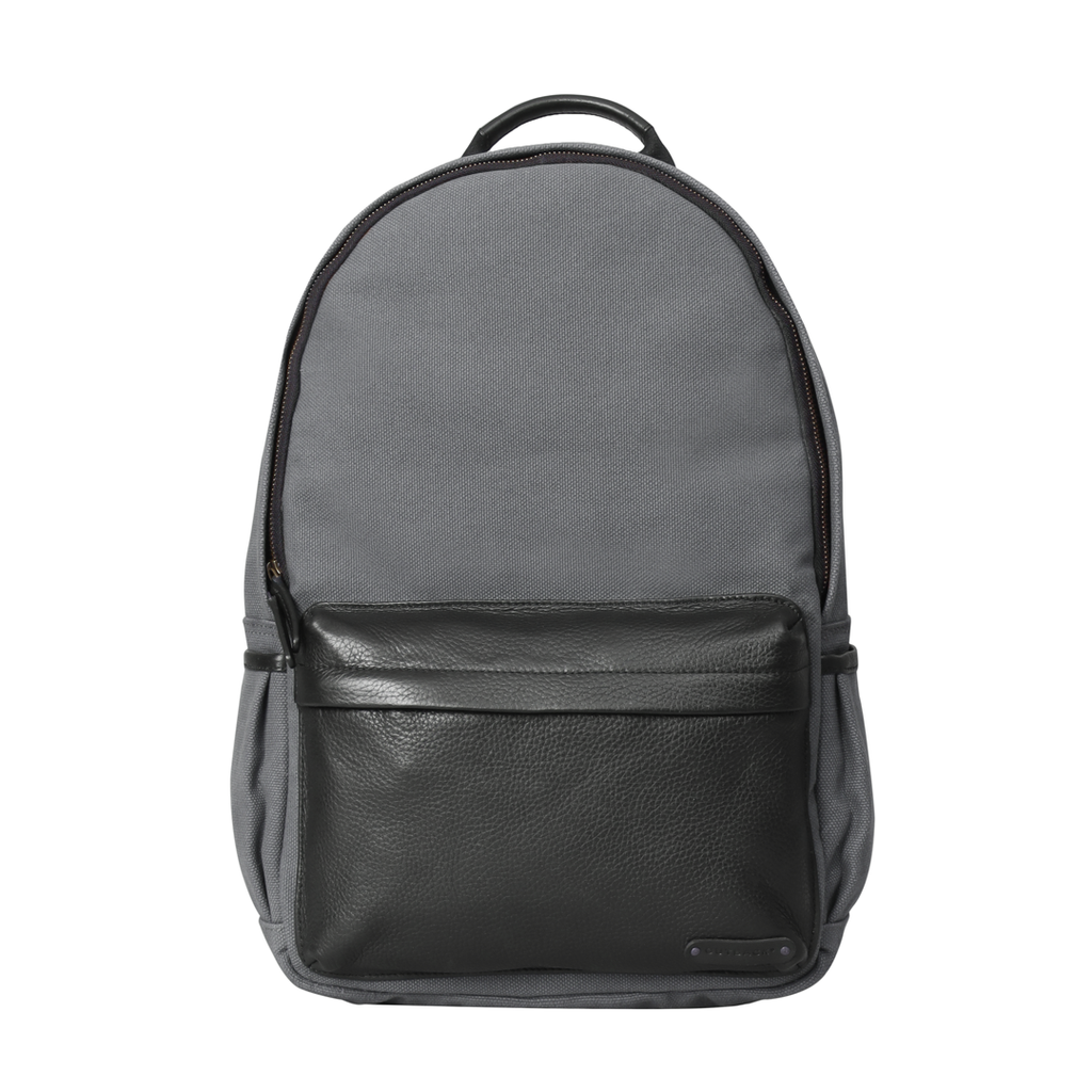 Grey canvas backpack 