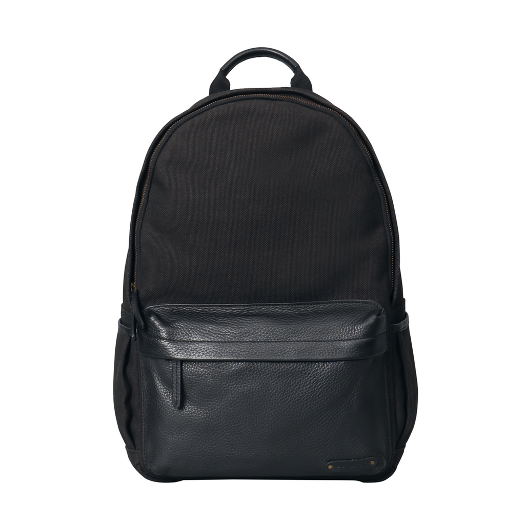 black canvas backpack