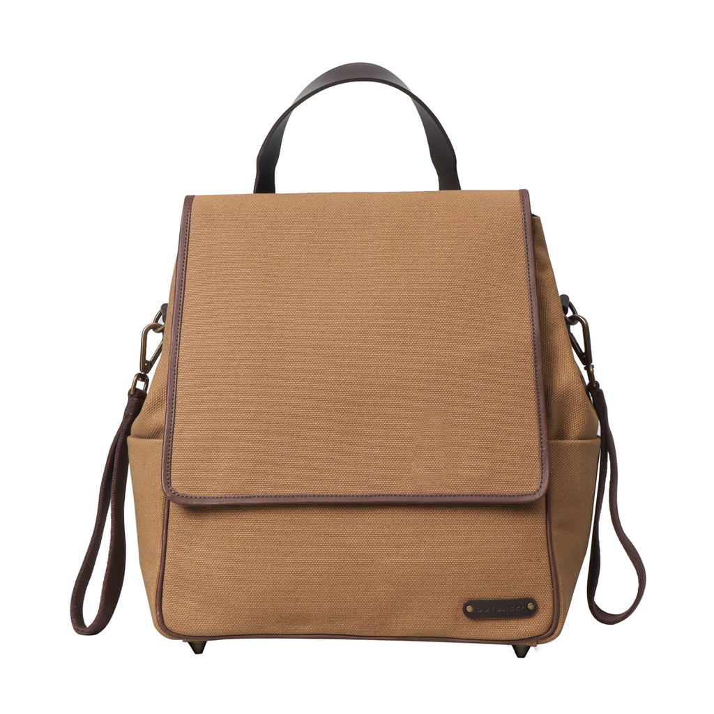 Khakhi canvas diaper bag