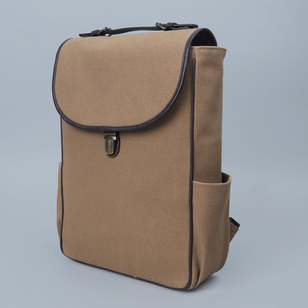 Khakhi canvas backpack