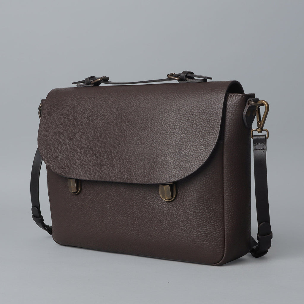 brown leather briefcase for men