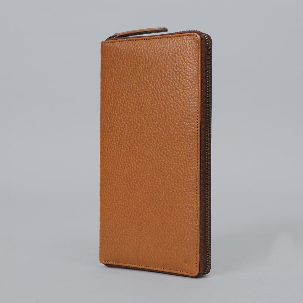 Tan Chequebook leather wallet